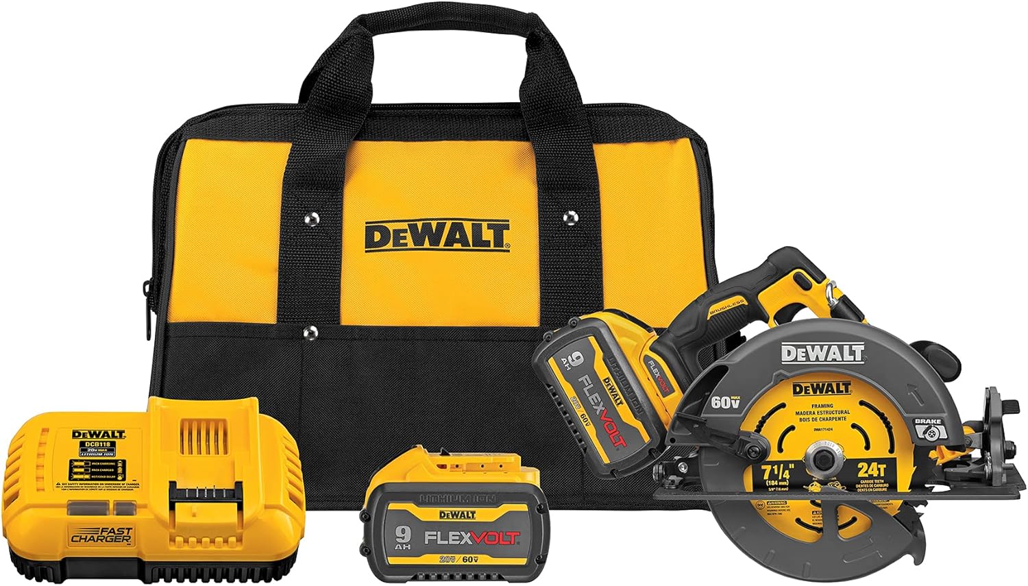 DEWALT DCS578X2 Circular Saw with Brake Kit