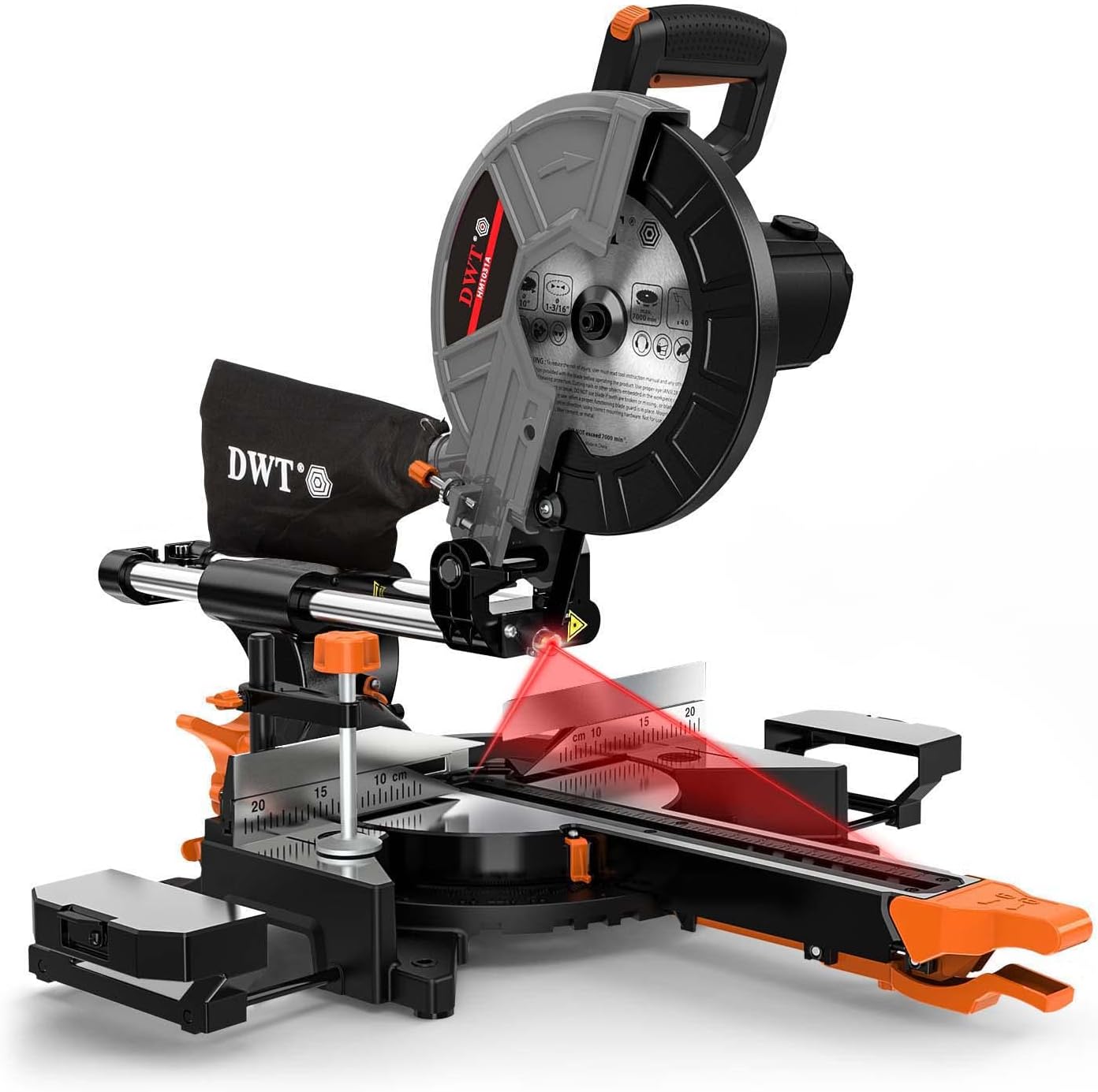 DWT Sliding Compound Miter Saw with 3 Blades
