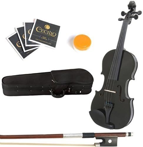Mendini 16 Inch MA Black Bridge Strings
