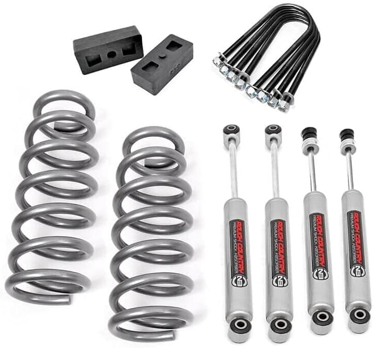 Rough Country Lift Kit for Dodge Ram 1500 3 inch Suspension Lift Kit With Premium N 2 Shocks