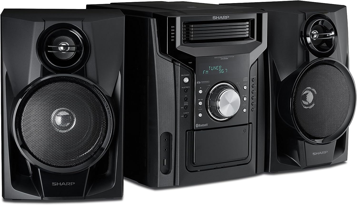 Sharp CD BH950 240W 5 Disc Mini Shelf Speaker System