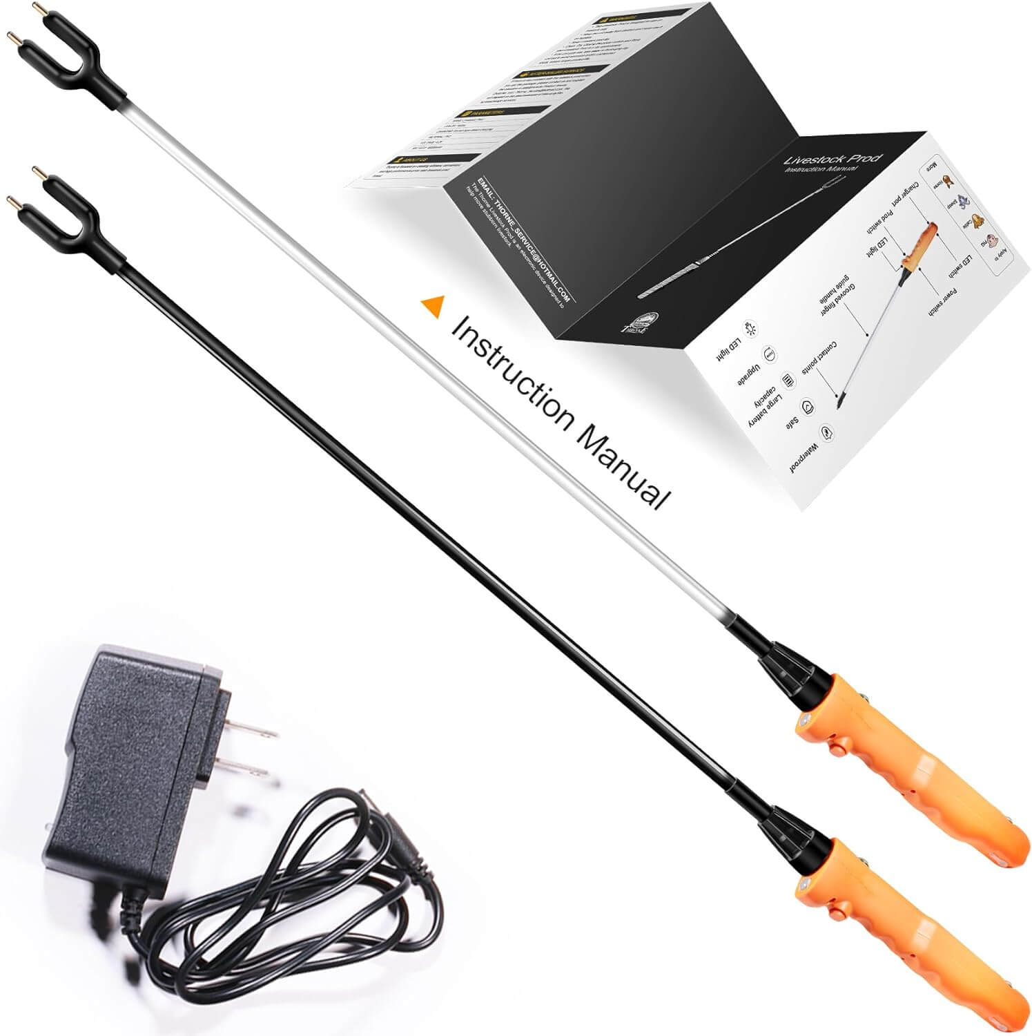 Top 5 Best Cattle Prod West Thorne Pro Rechargeable Electric Livestock Cattle Prod 52 inches