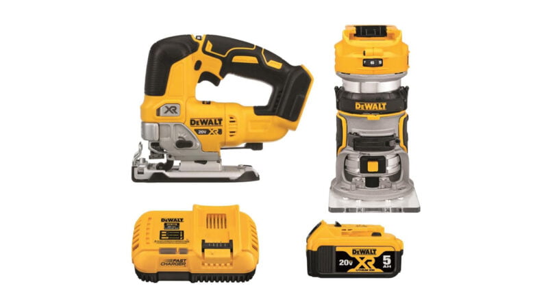 DEWALT DCK201P1 20V MAX Router Tool and Jig Saw