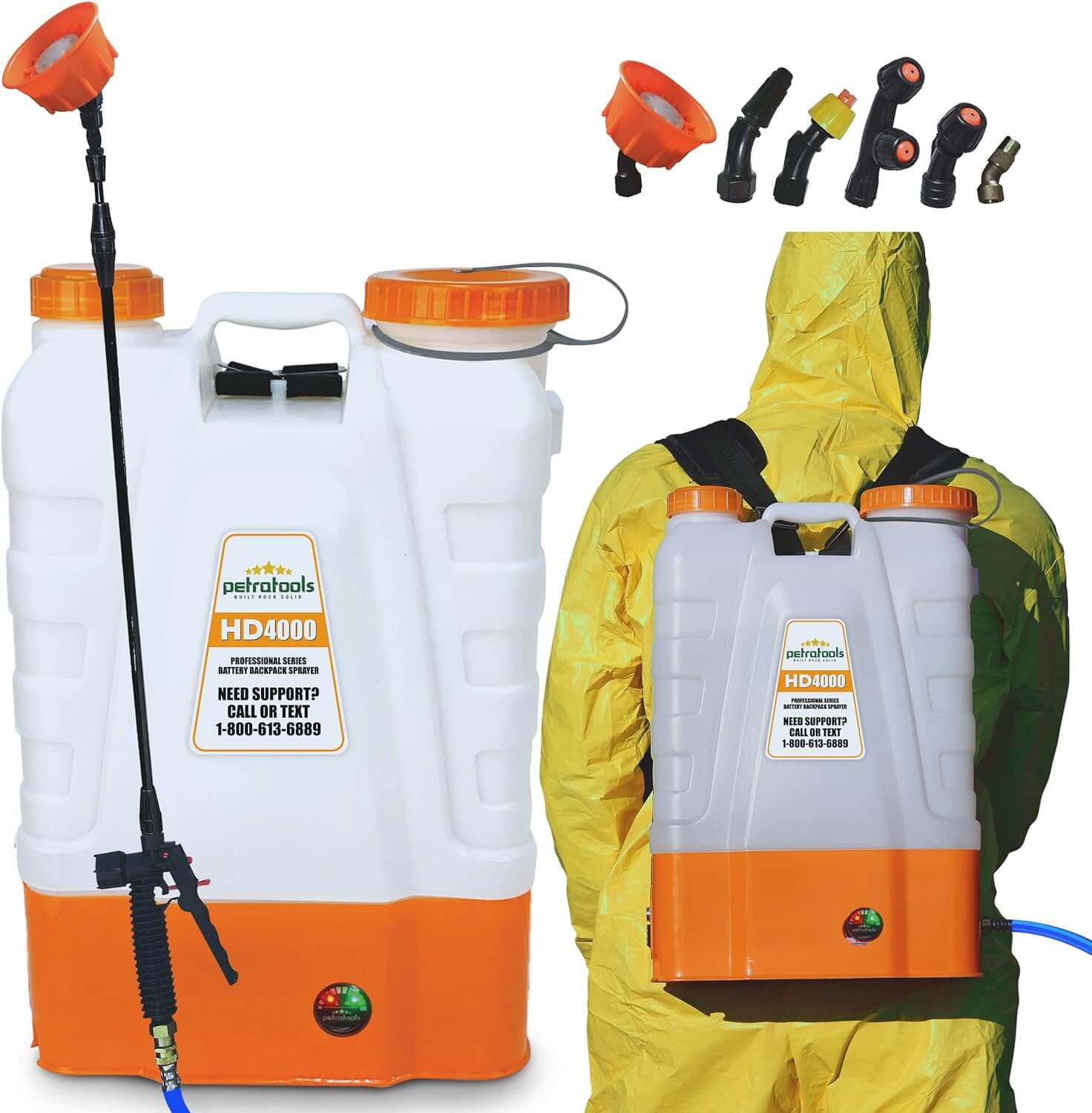 Top 5 Best Powered Backpack Sprayer PetraTools HD4000 4 Gallon Battery Powered