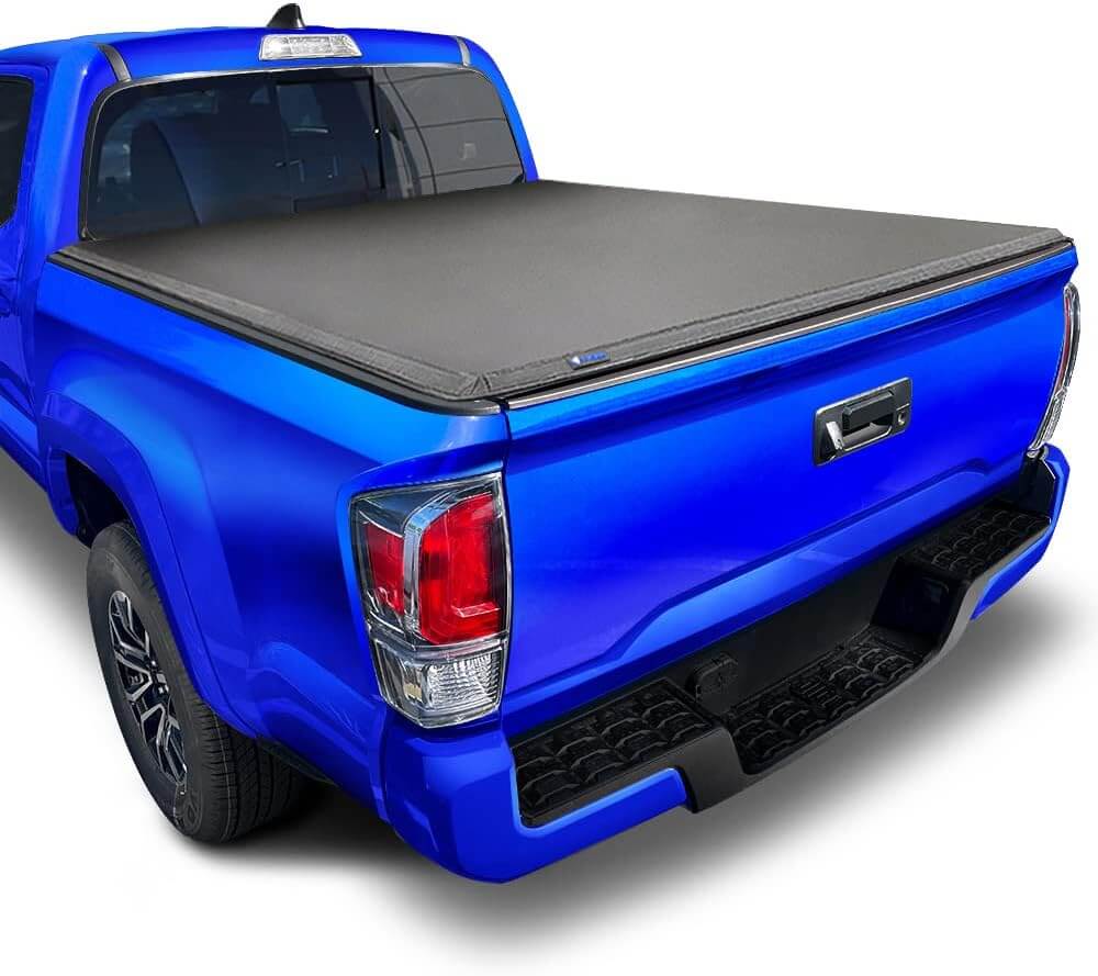 Top 5 Best Tonneau Cover for Toyota Tacoma Tyger Auto T3 Soft Tri fold Truck Bed Tonneau Cover