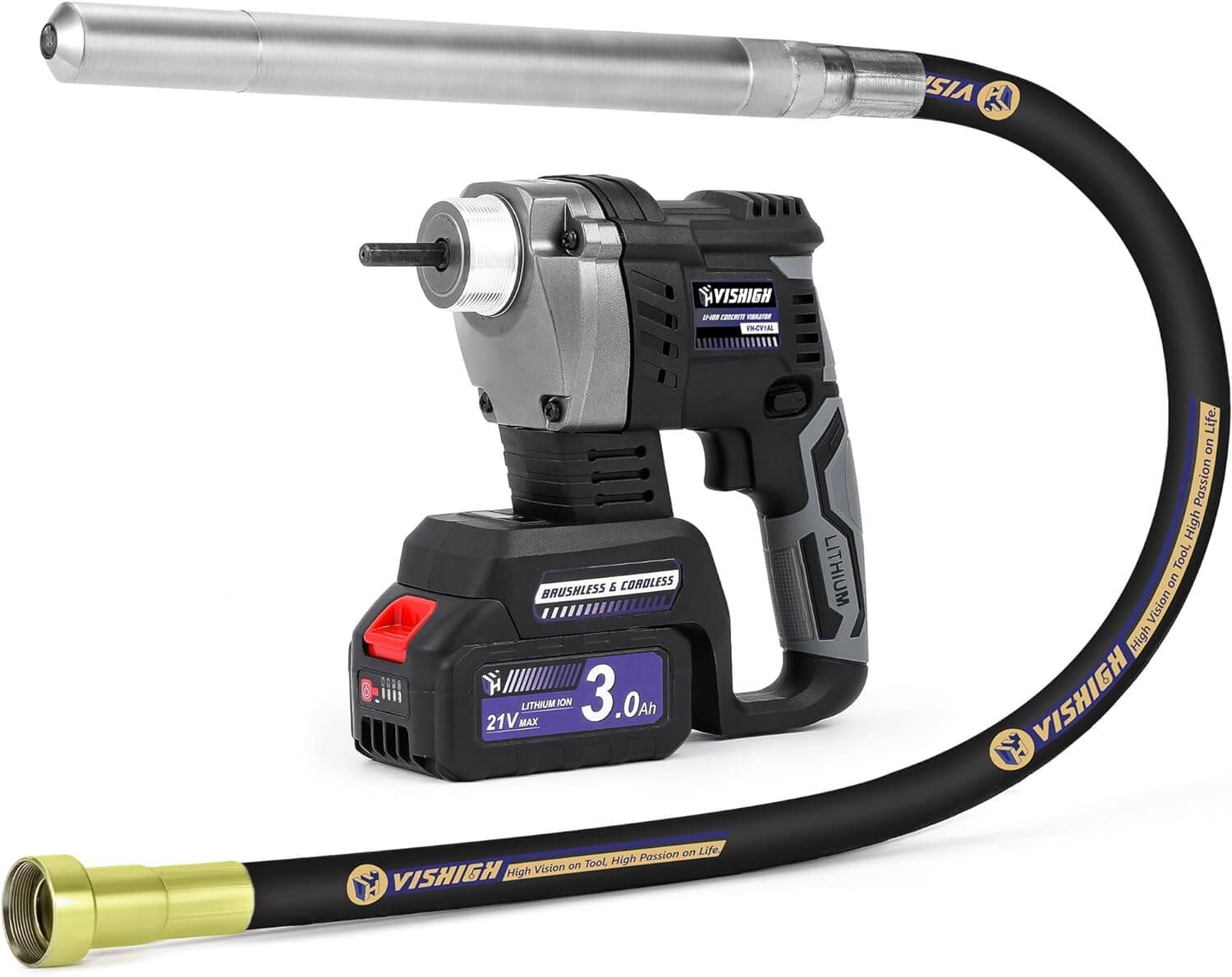 Top 5 Best Concrete Vibrating VISHIGH Cordless Concrete Vibrating Tool 21V MAX