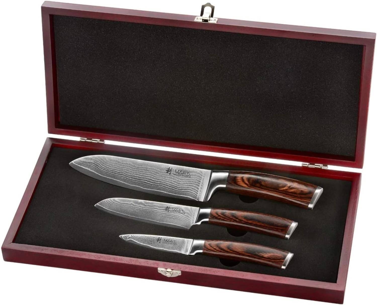 Wakoli EDIB 3 pcs Damascus Knife Set