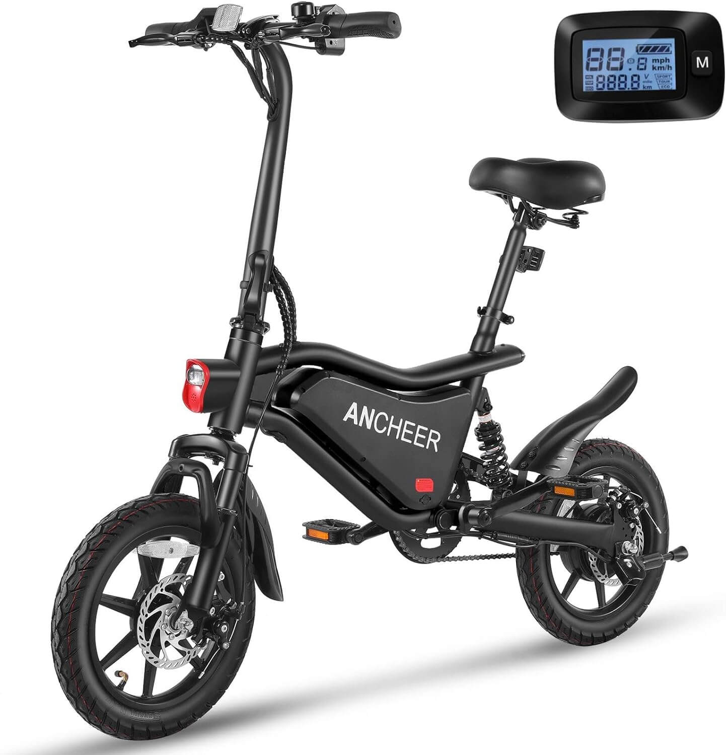 Top 5 Best Electric Bikes for Men ANCHEER Electric Absorber Taillight StreetRider