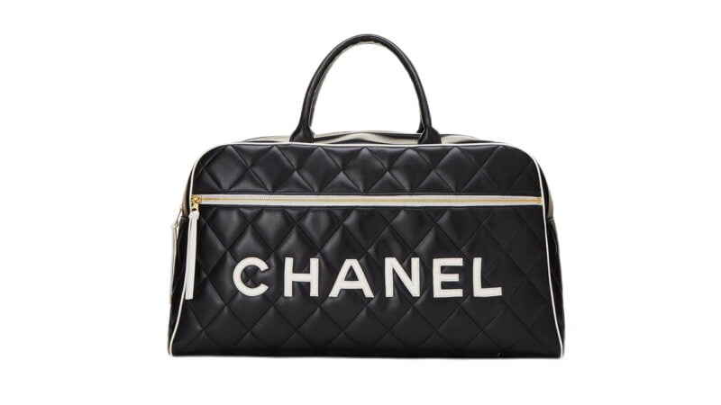 CHANEL Pre-Loved Black Quilted Calfskin Bowler