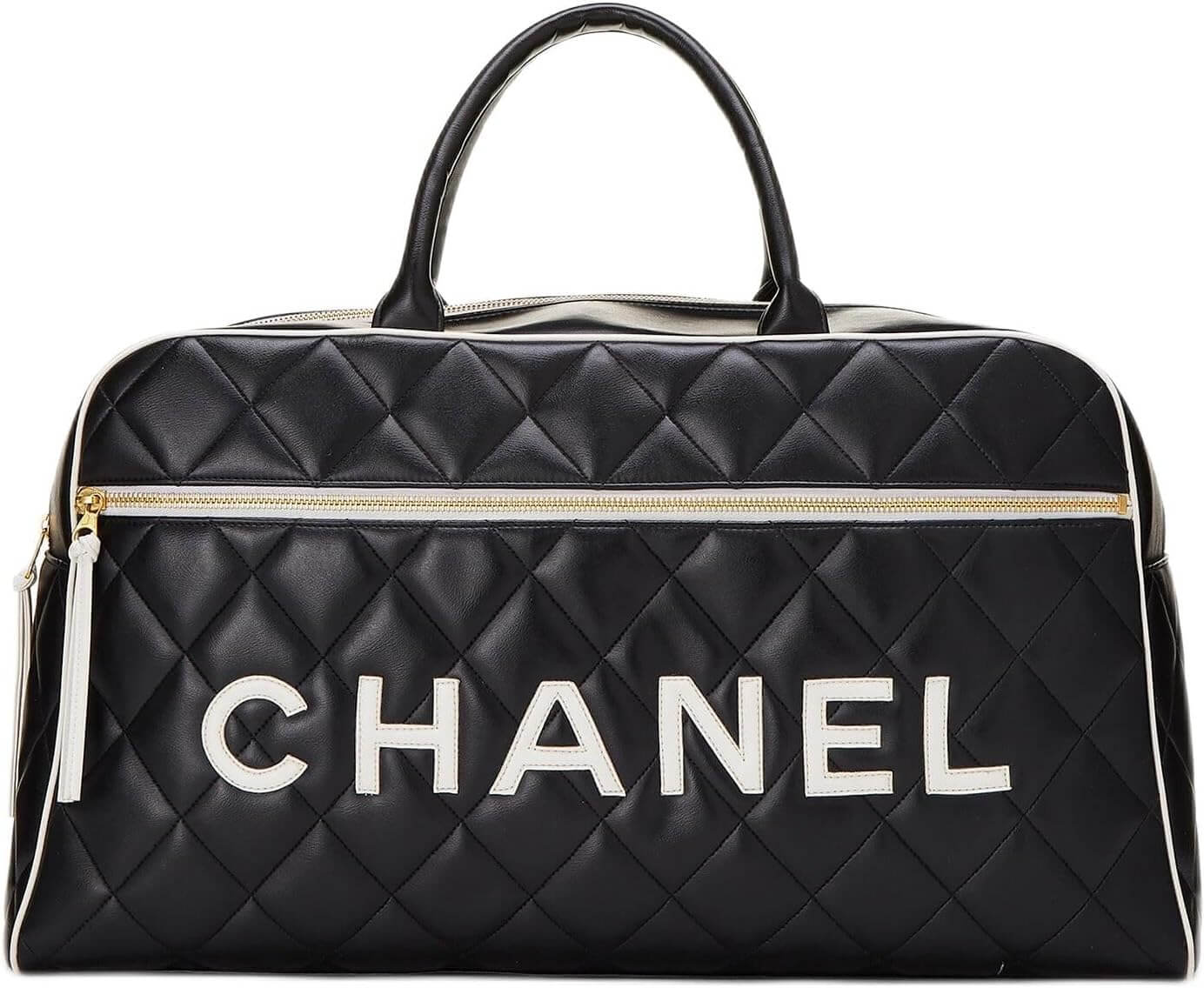 CHANEL Pre Loved Black Quilted Calfskin Bowler