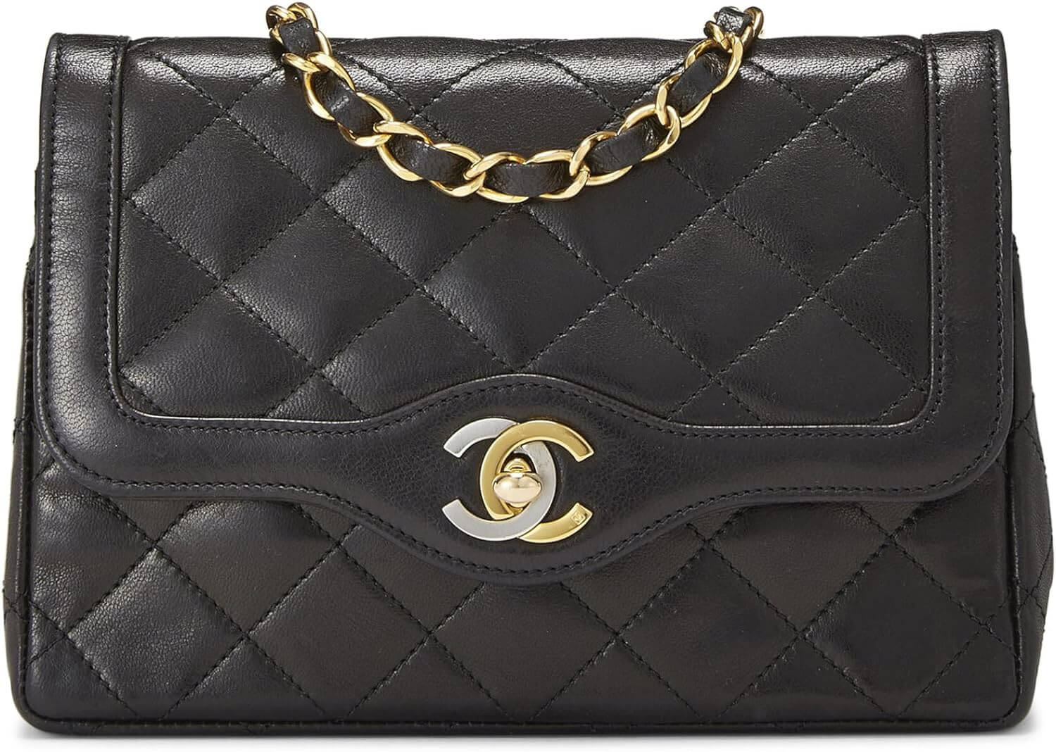 CHANEL Pre Loved Black Quilted Lambskin Paris Limited Flap