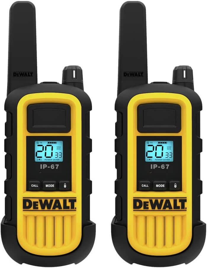 Top 5 Best Walkie Talkies DEWALT DXFRS800 2 Watt Heavy Duty Walkie Talkies
