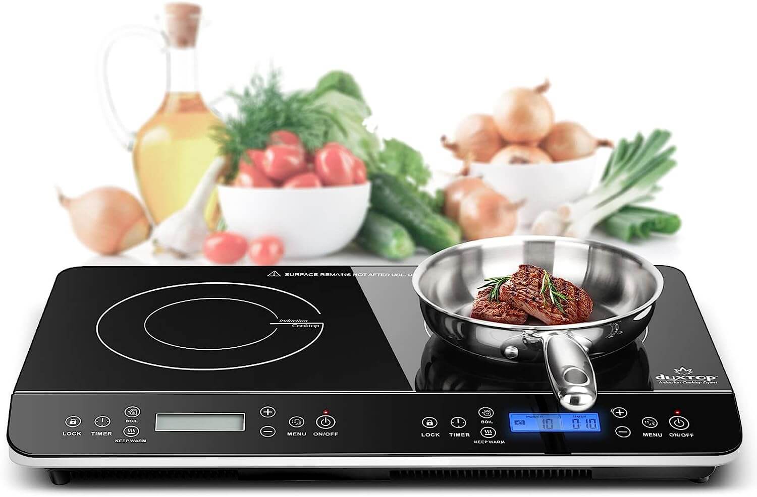 Top 5 Best Portable Induction Cooktop Duxtop LCD Portable Double Induction Cooktop