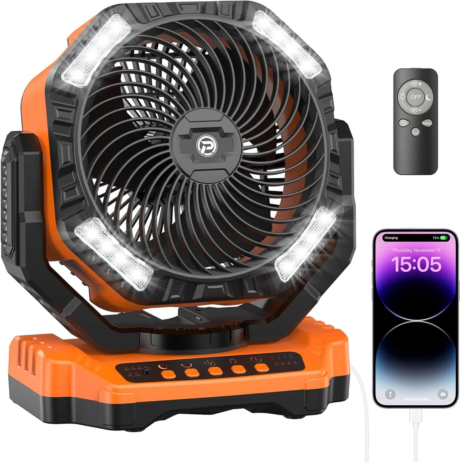 KITWLEMEN 40000mAh Rechargeable Fan