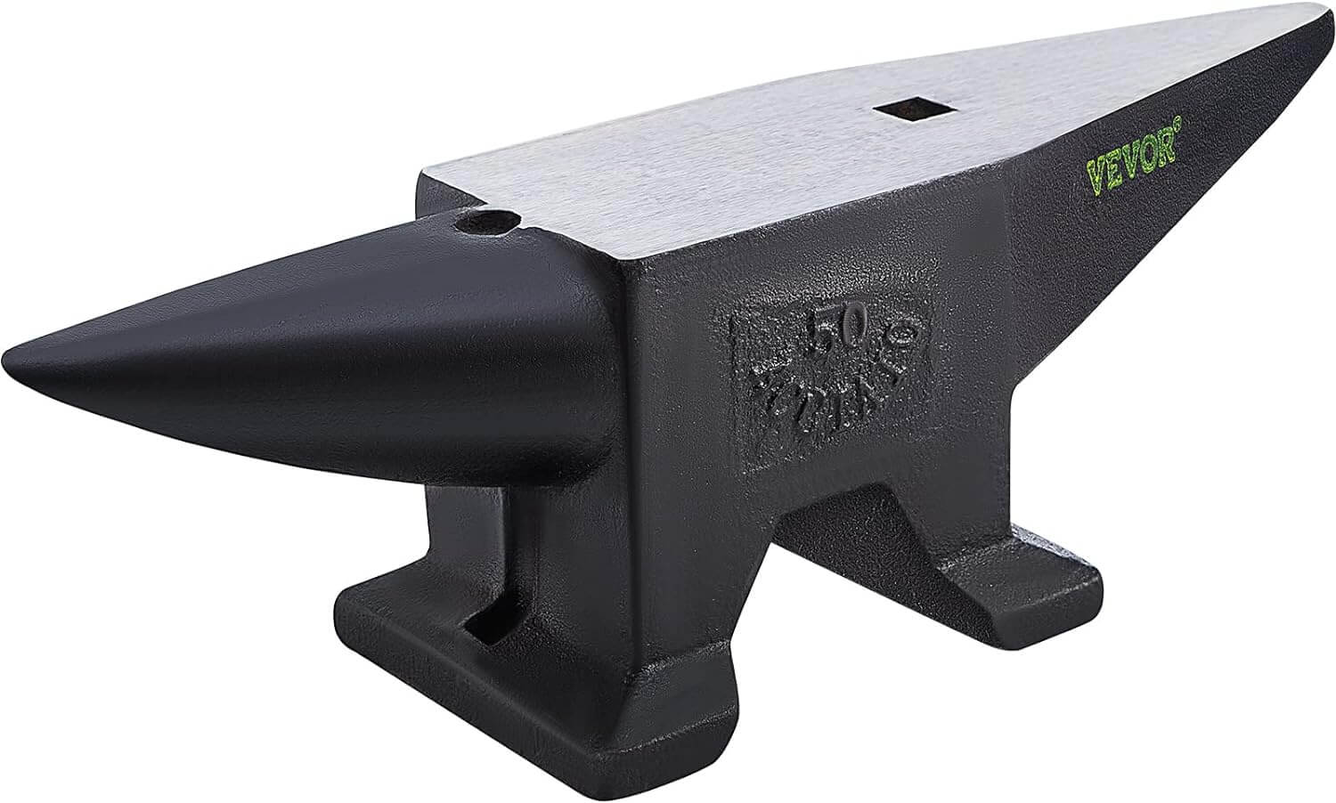 VEVOR Cast Iron Single Horn Anvil 110 Lbs