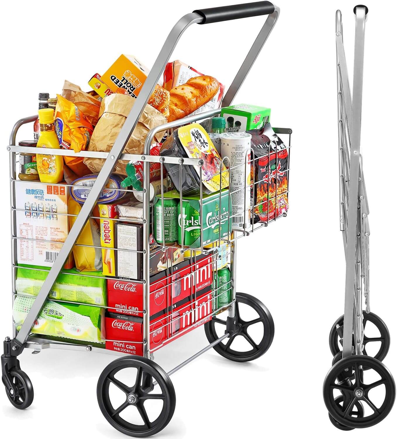 Top 5 Best Stair Climbing Cart Wellmax Shopping Metal Grocery Carts