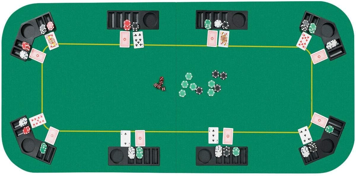 Giantex Folding Play Poker Table With Cup Holder