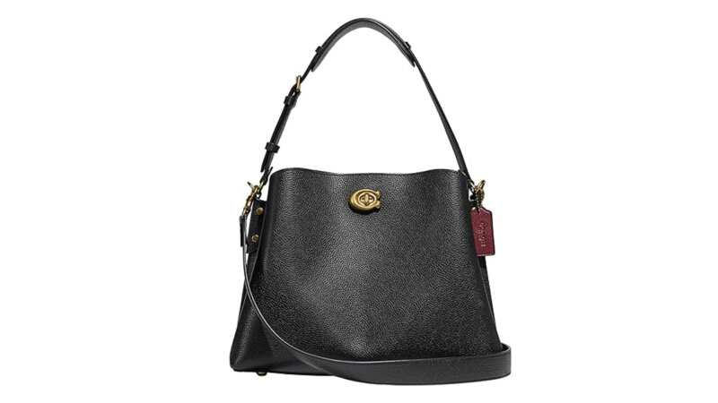 Coach Womens Polished Pebble Leather Willow Shoulder Bag