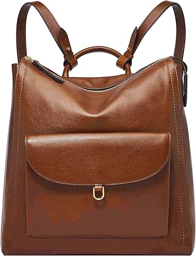 Fossil Womens Parker Leather Convertible Large Backpack
