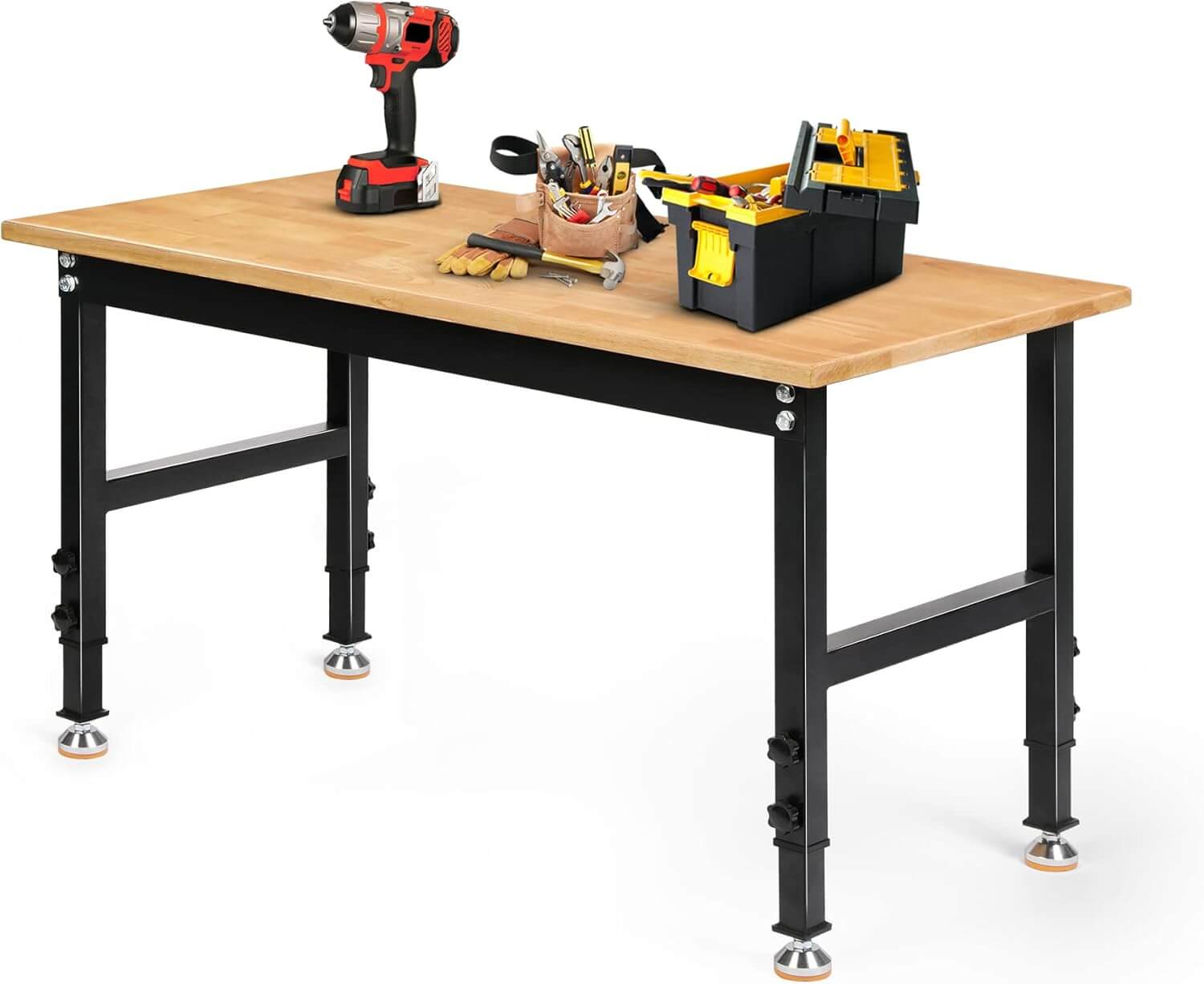 Top 5 Best Garage Workbench with Storage Betterhood 48 inch Heavy Duty Adjustable Workbench with Large Pegboard
