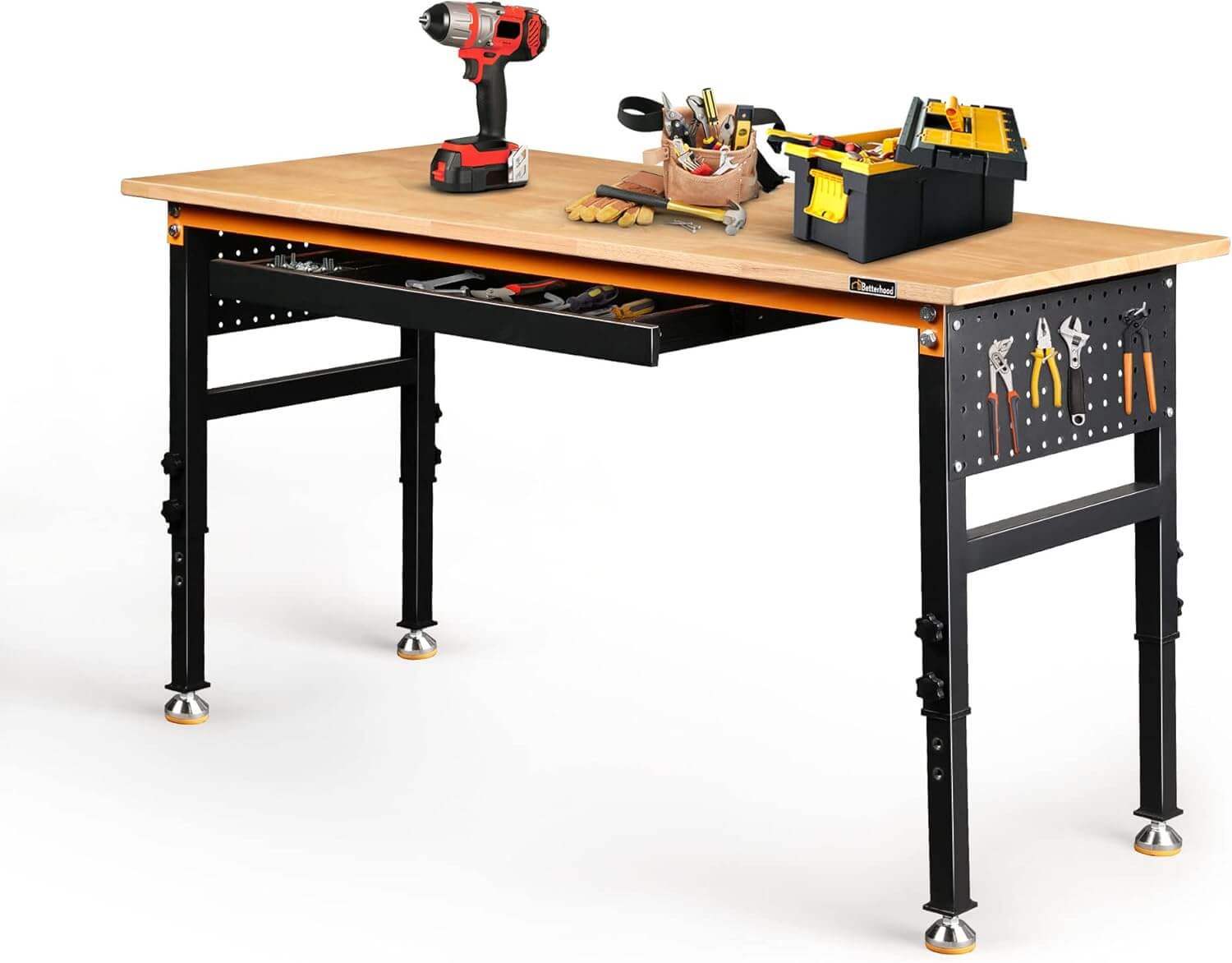 Top 5 Best Workbench for Woodworking Betterhood 60 Inch Adjustable Workbench for Garage 1