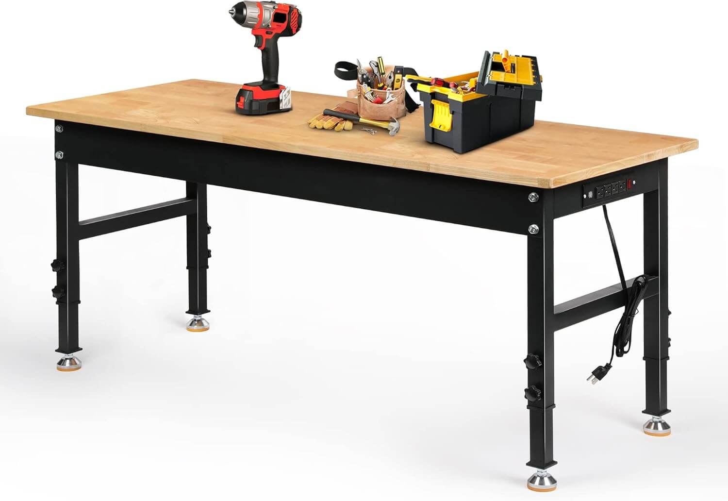 Top 5 Best Workbenches for Garage Betterhood 60 inch Adjustable Workbench for Garage