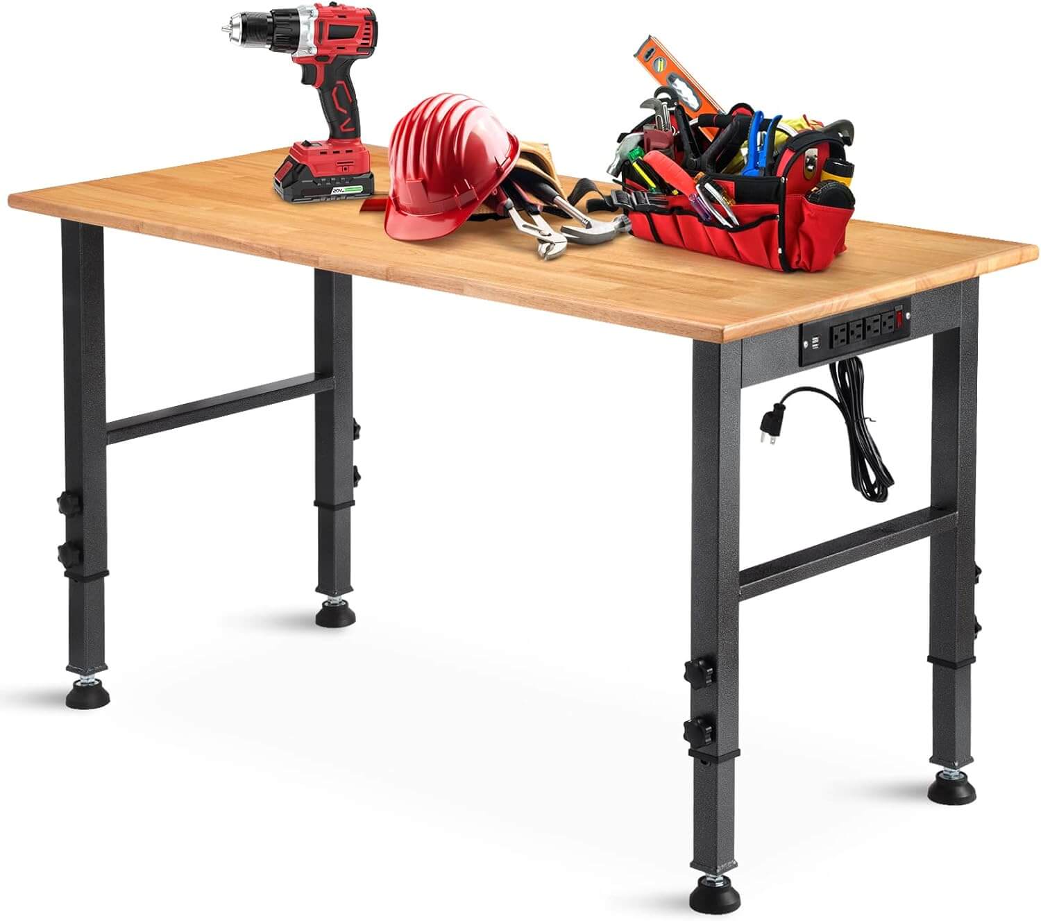 OLBRUS 48 inches Adjustable Workbench with Power Outlet
