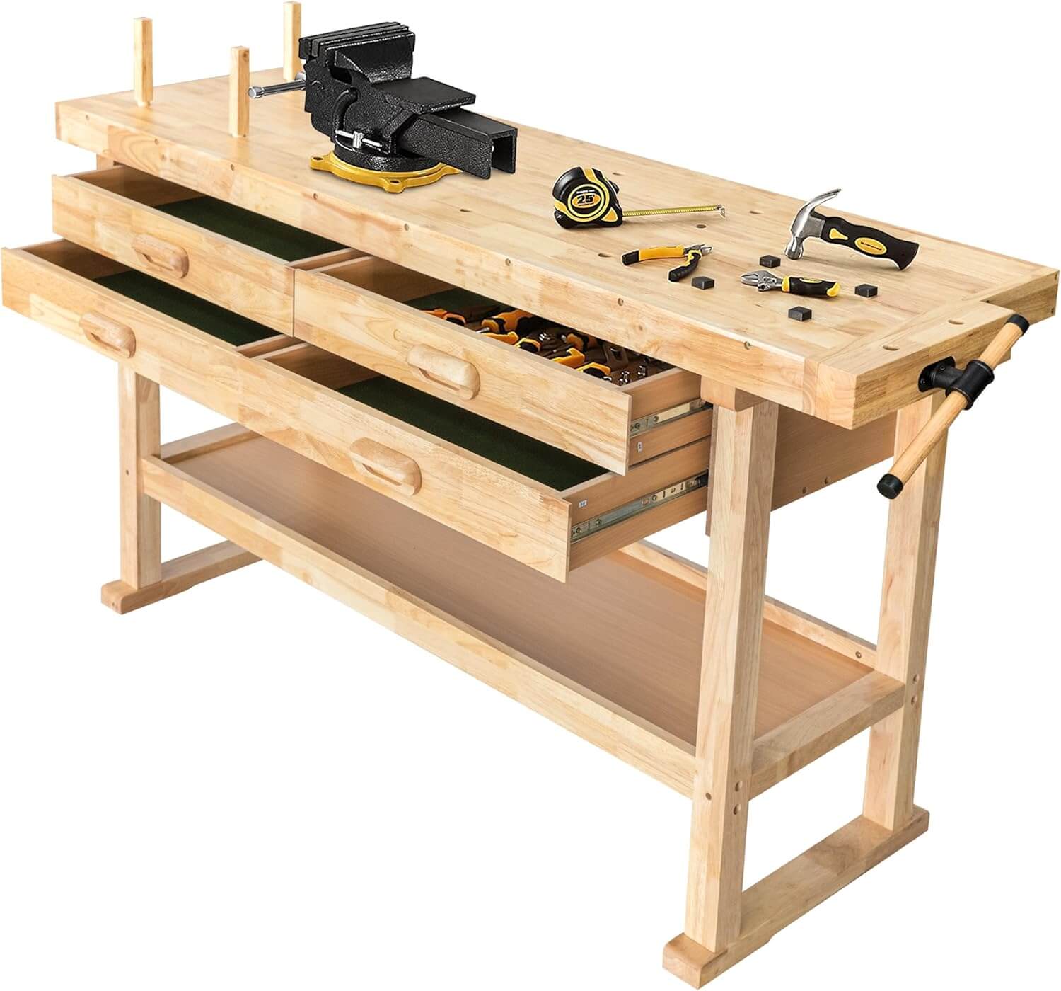 Top 5 Best Workbench for Woodworking Olympia Tools 60 Inch Wooden Workbench 2