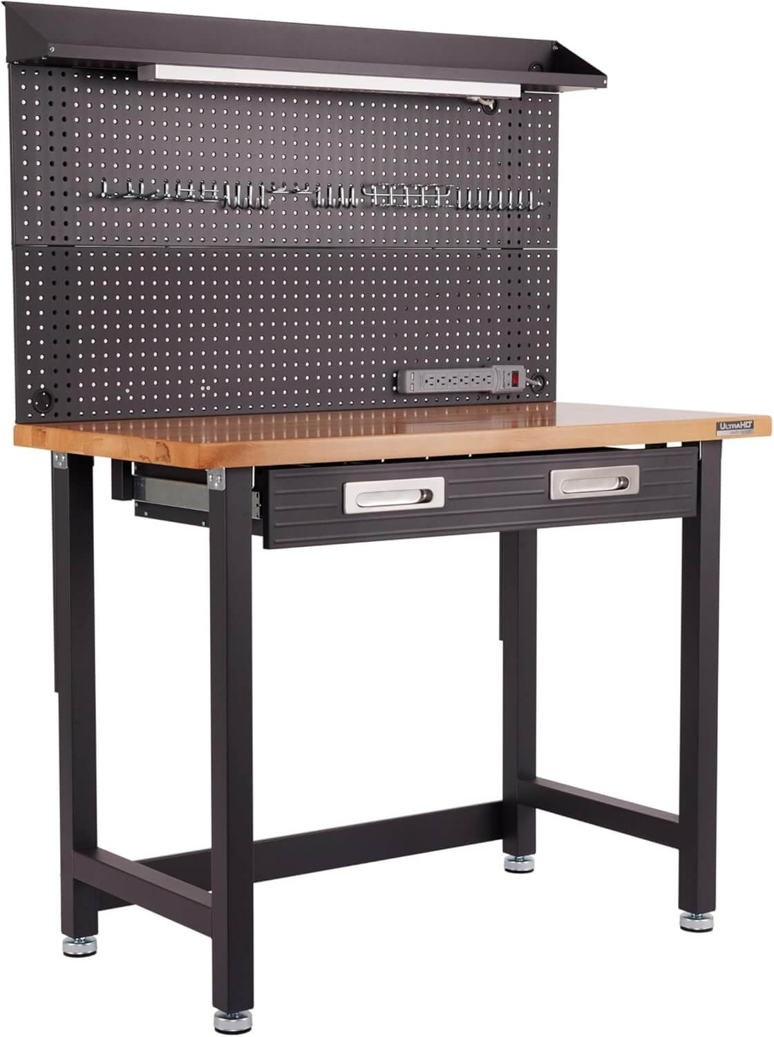 Top 5 Best Garage Workbench with Storage Seville Classics UltraHD Heavy Duty Commercial Lighted Workcenter