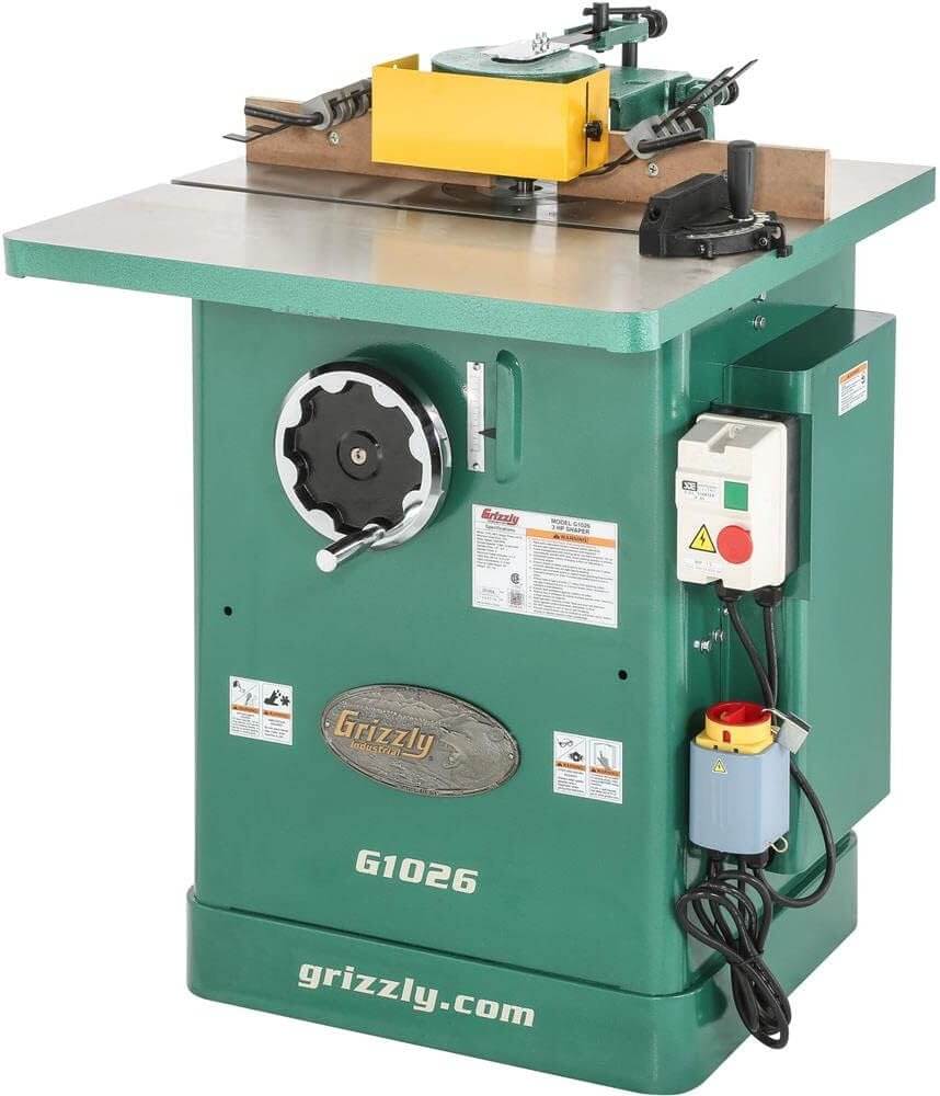 Top 5 Best Woodworking Shaper Grizzly Industrial G1026 3 HorsePower Shaper