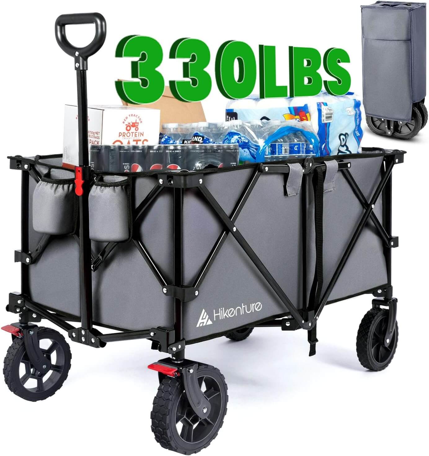 Top 5 Best Folding Shopping Cart Hikenture Collapsible Wagon 330LBS Capacity