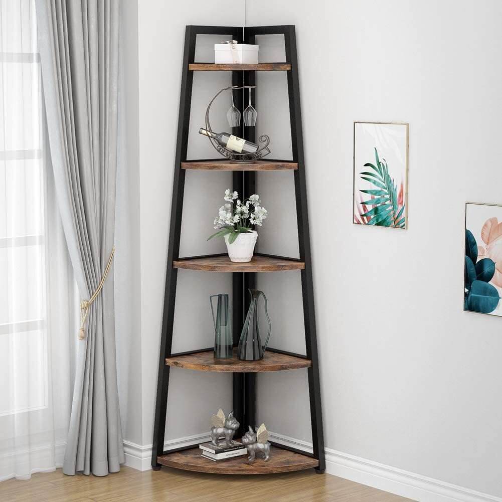 Tribesigns 70 inch Tall Corner Shelf Review Tribesigns 70 inch Tall Corner Shelf
