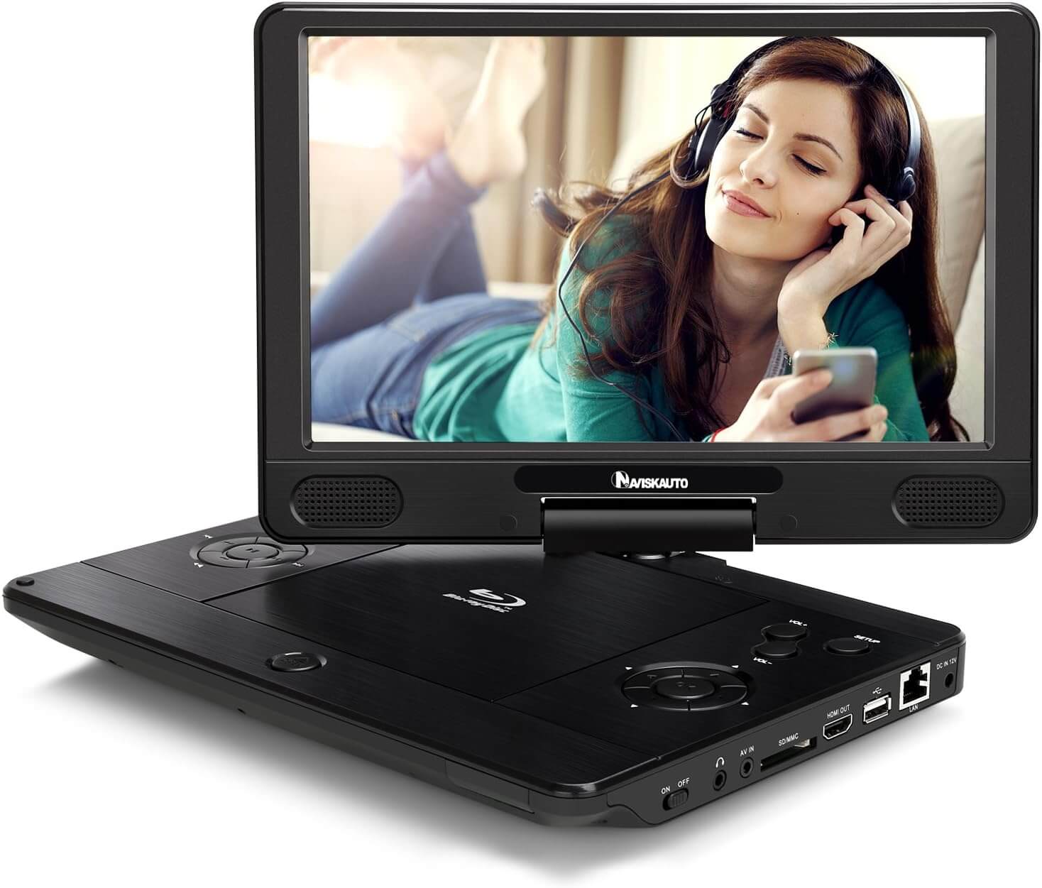 NAVISKAUTO 12 inch Portable Blu Ray Players