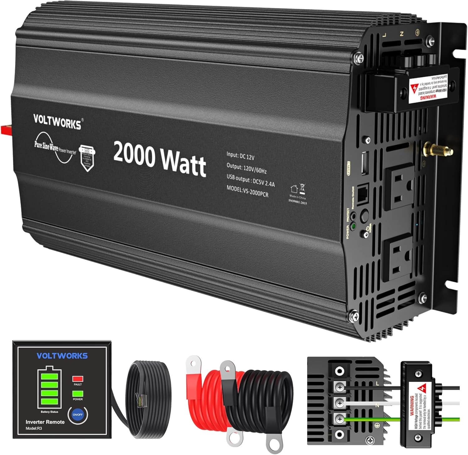 Top 5 Best 2000 Watt Pure Sine Wave Inverter VOLTWORKS 2000 Watt Pure Sine Wave Power Inverter