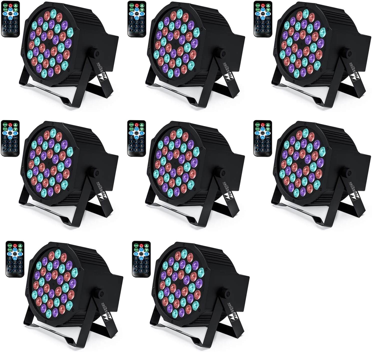 Missyee 36 X 1W RGB LED DJ Lights Package with Remote