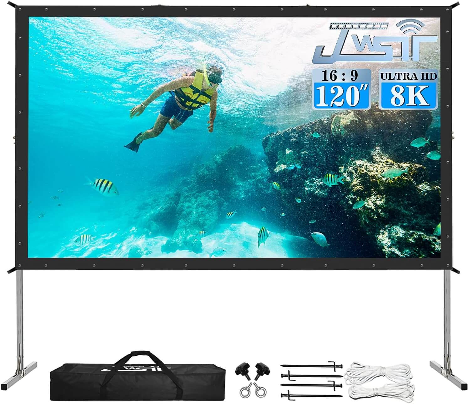 JWSIT Outdoor Projector Screen with Stand