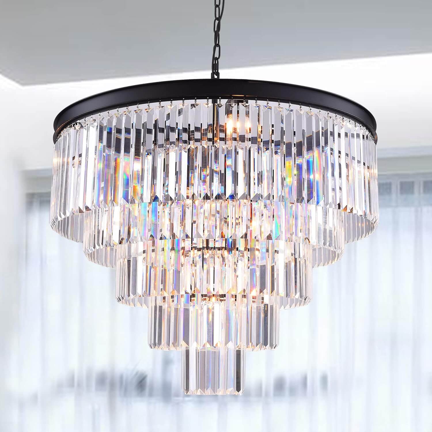 Maxax 5 Tier 12 Lights Crystal