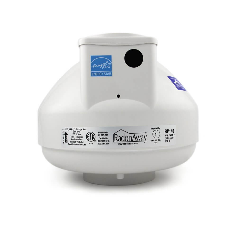 RadonAway 4″ Radon Mitigation Fan