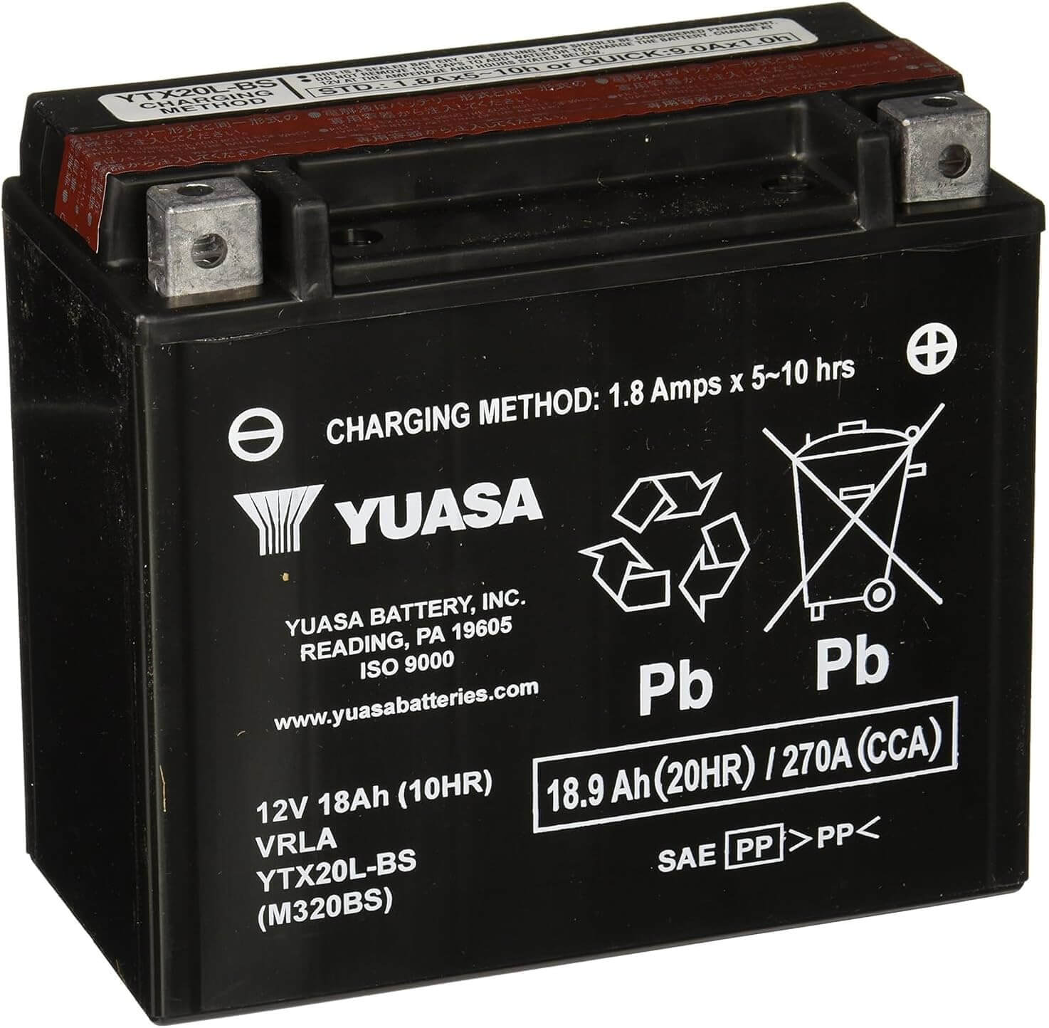 Yuasa YUAM320BS YTX20L BS