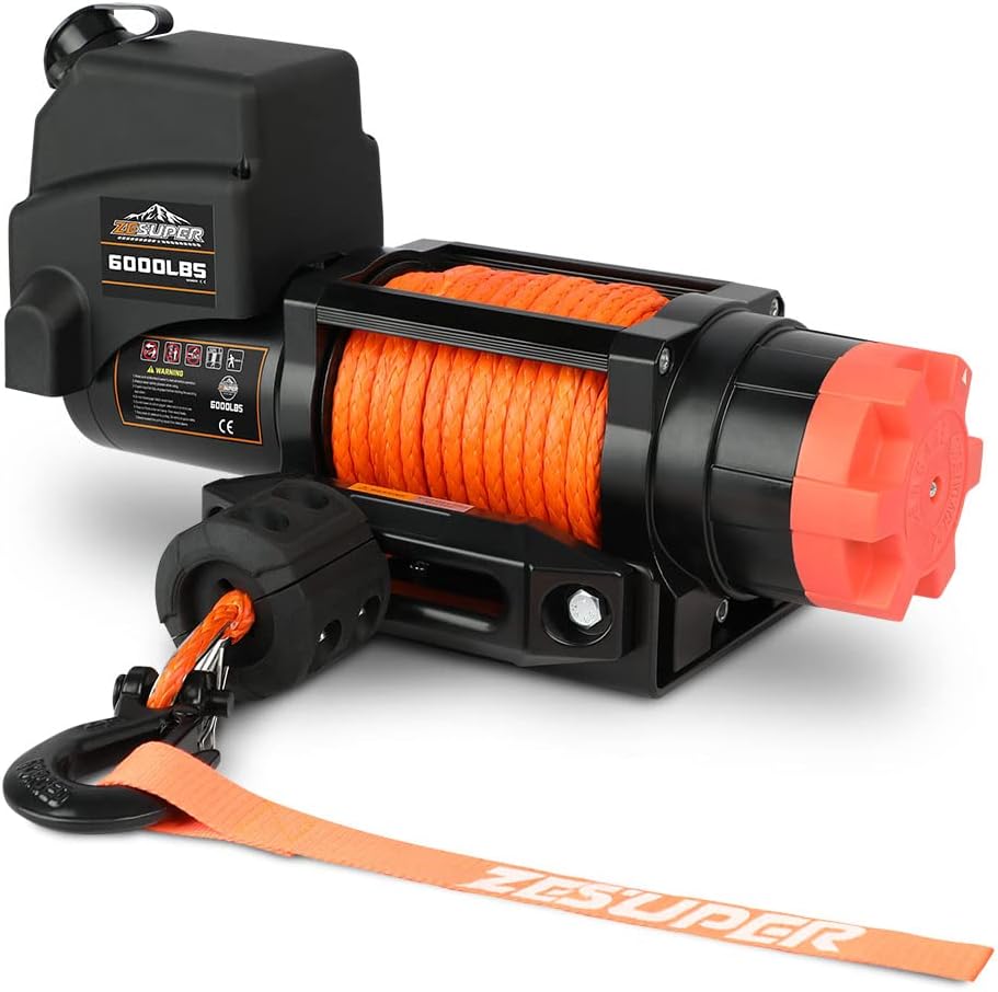 ZESUPER 6000lb Waterproof IP67 Electric Winch