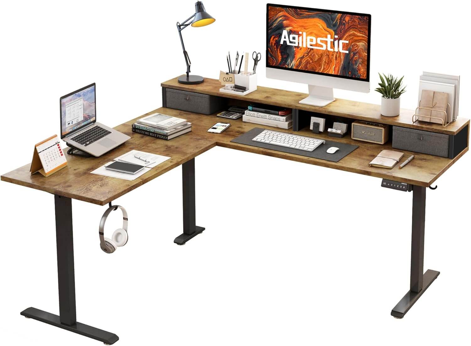 Agilestic L Shaped Electric Standing Desk
