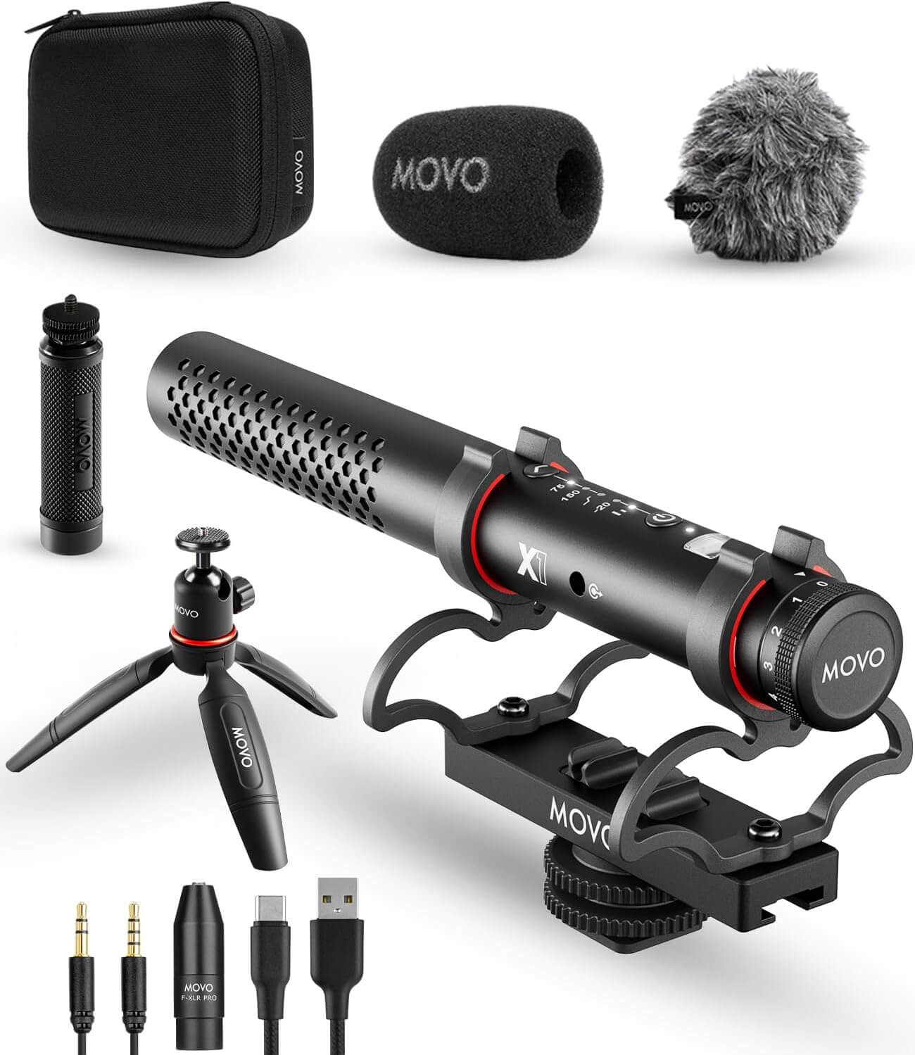Movo X1 Supercardioid Shotgun Microphone