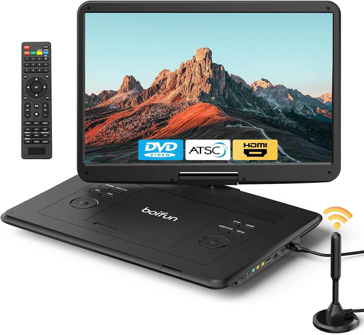 BOIFUN 17.5 Inch Portable TV and DVD Player