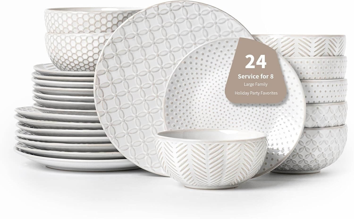 Fobenta 24 Piece Dinnerware Sets