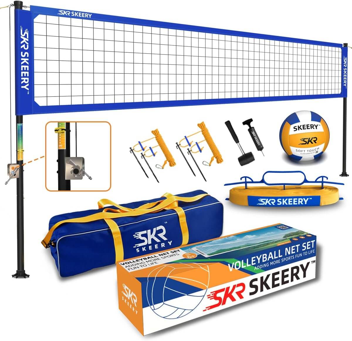 Top 5 Best Volleyball Nets SKEERY Outdoor Heavy Duty Volleyball Net Set