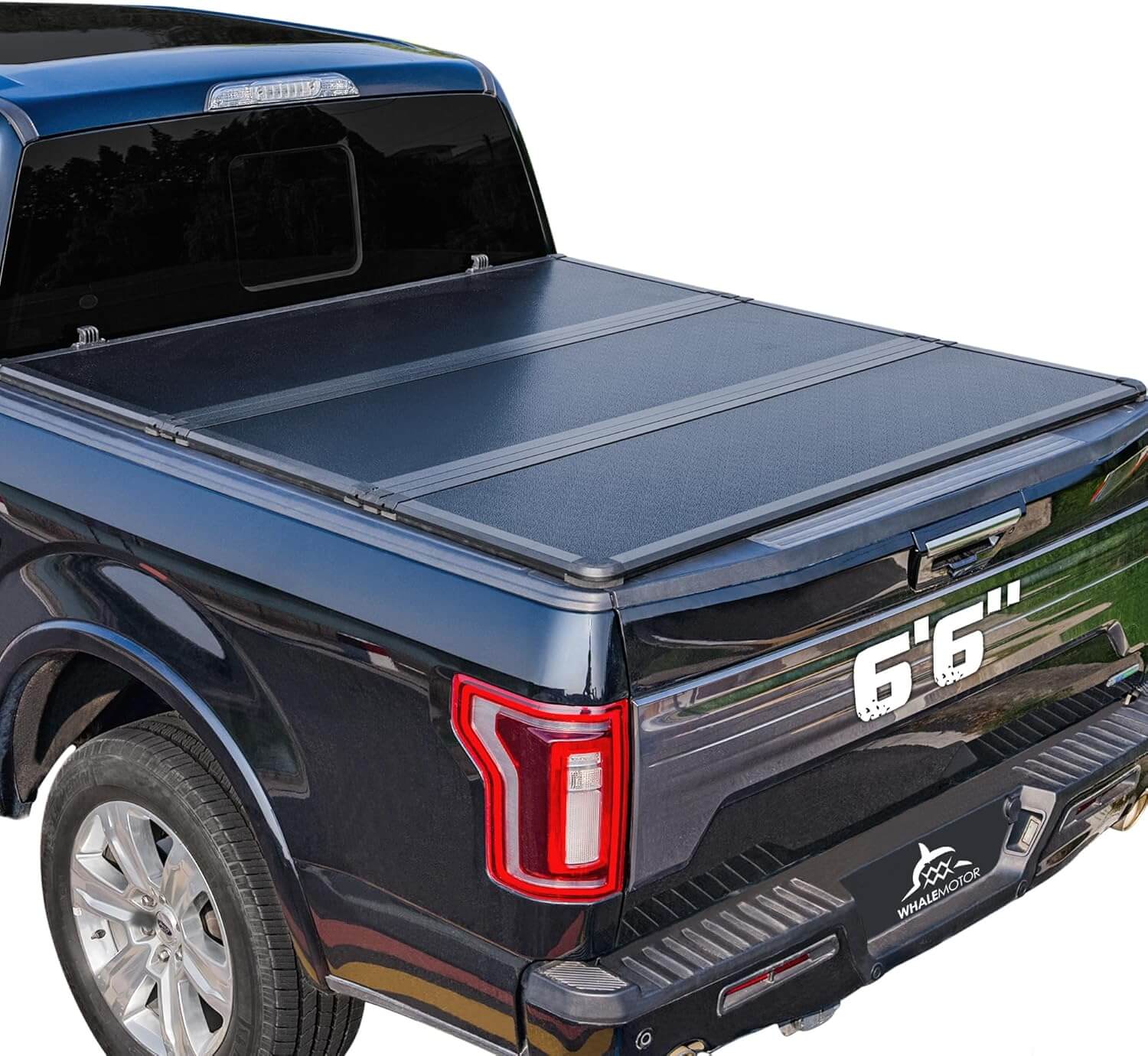 WHALEMOTOR Hard Folding Truck Bed Tonneau Cover Compatible