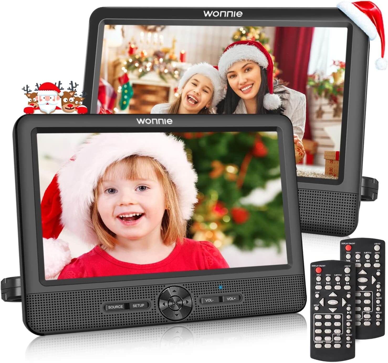 WONNIE 10 Inch Car DVD Players