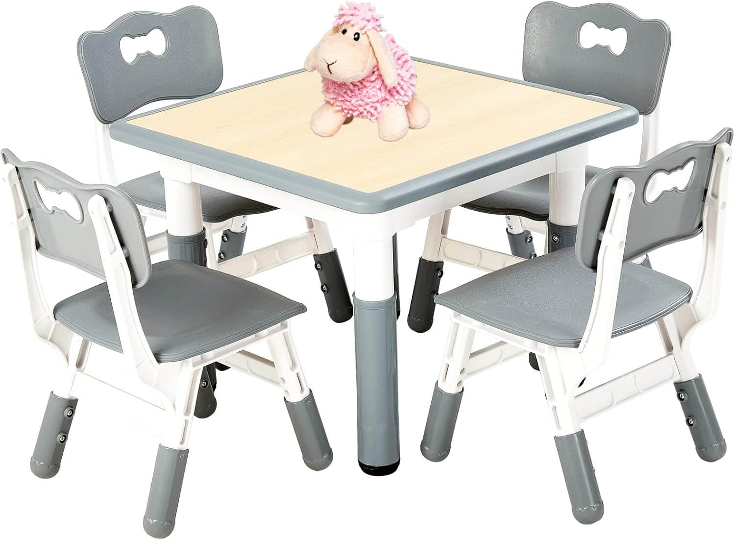 FUNLIO Kids Table and 4 Chairs Set
