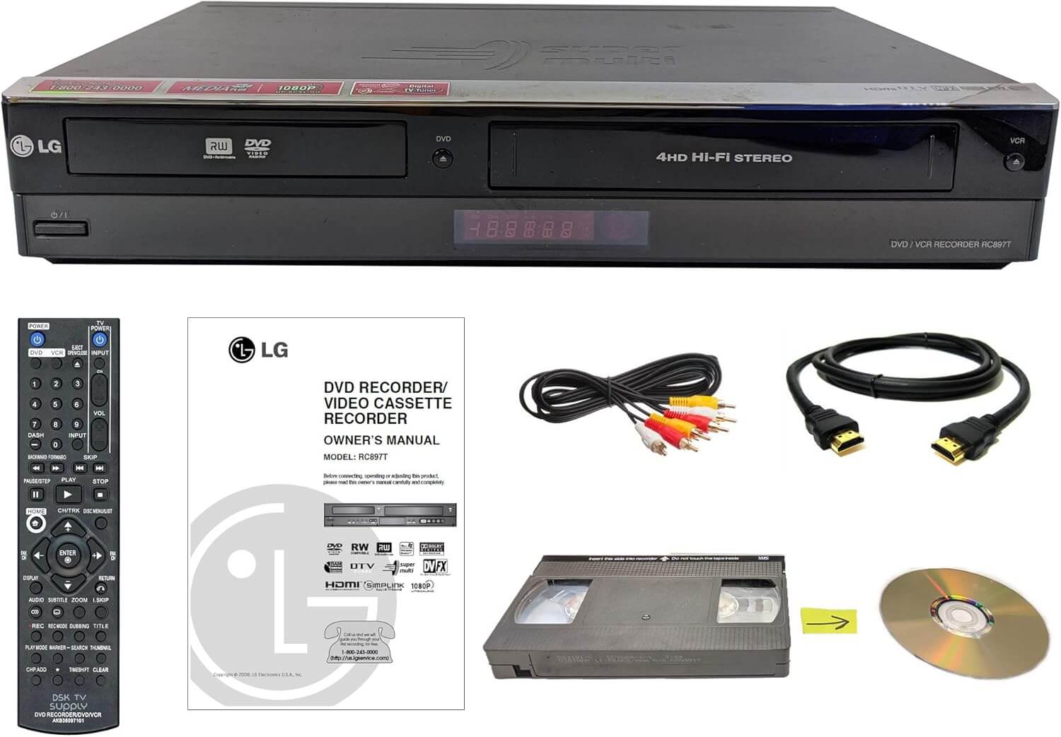 LG VHS to DVD Recorder VCR Combo