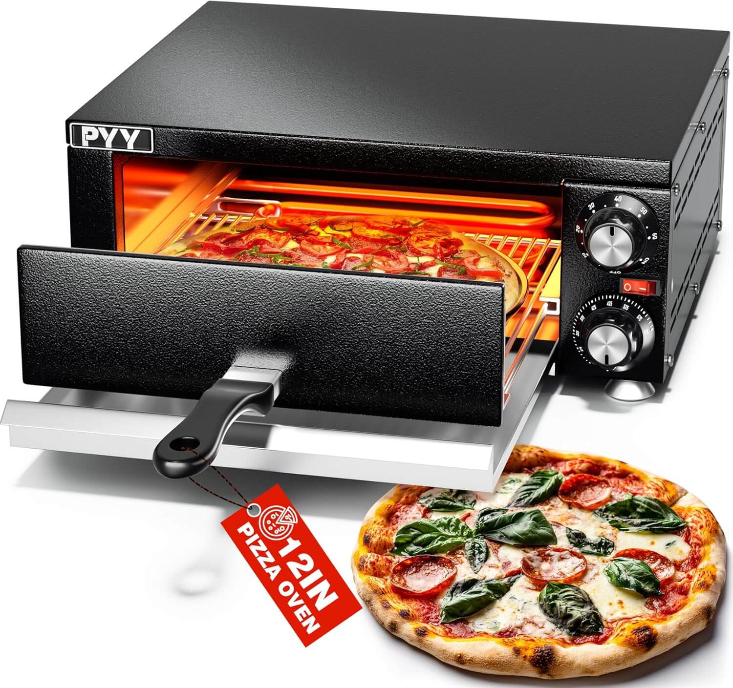 PYY Electric Pizza Oven Indoor Countertop